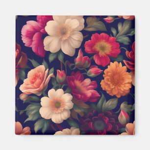 Aimant Un papier peint avec un motif floral