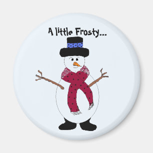 Aimant Un petit bonhomme de neige cool