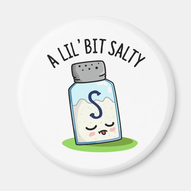 Aimant Un Petit Peu Salé Drôle Sel Shaker Pun (Devant)