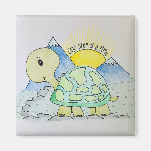 Aimant "un step at a time" (Devant)