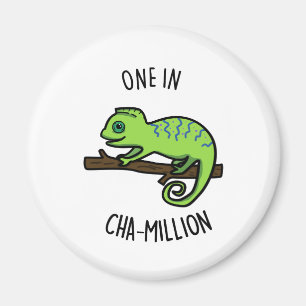 Aimant Un Sur Cha Million Funny Chameleon Pun