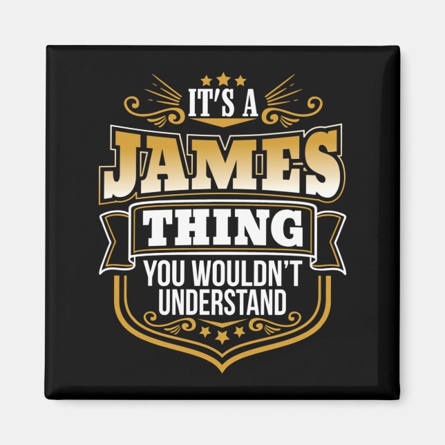 Aimant Un truc d'homme que James ne comprendrait pas drôl (Devant)