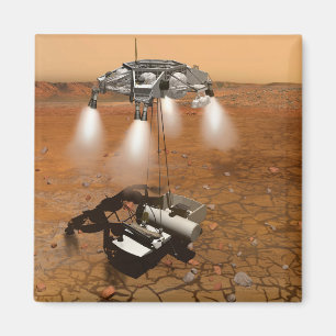 Aimant Un Véhicule Ascent Quittant Mars.