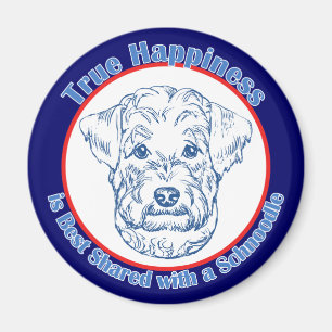 Aimant Un vrai bonheur avec un Schnoodle