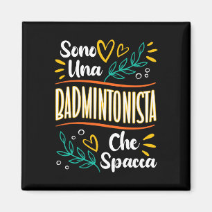 Aimant Una Badmintonista Che Spacca Regalo Badminton Donn