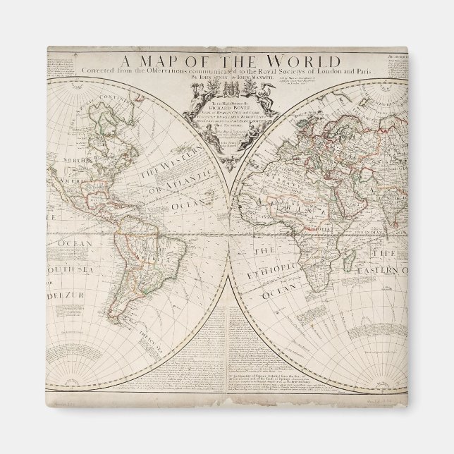 Aimant Une carte du monde (Devant)