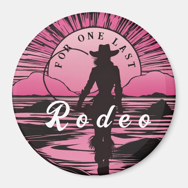 Aimant Une dernière rodeo enterrement de vie de jeune fil (Devant)
