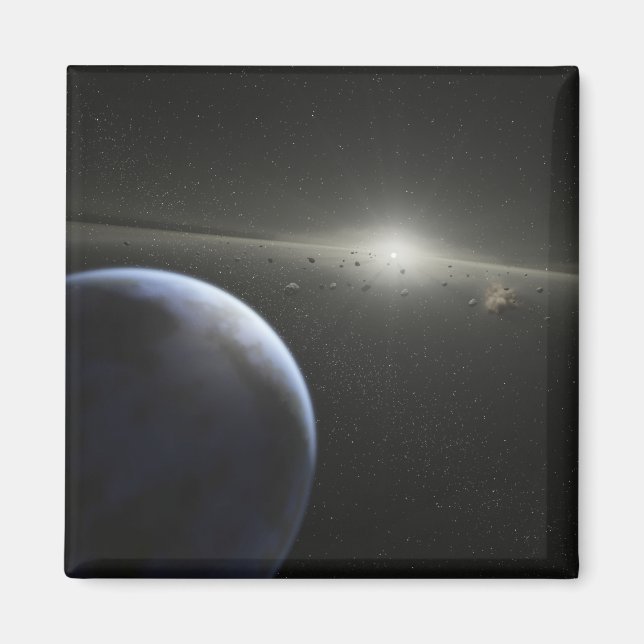 Aimant Une énorme ceinture d'astéroïdes en orbite autour  (Devant)