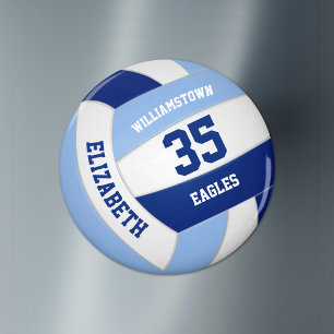Aimant Une équipe bleu foncé clair colore le volley-ball