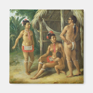 Aimant Une famille de Carib de l'Îles-Sous-le-Vent en