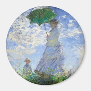Aimant Une femme avec un parasol, Madame Monet et son fil