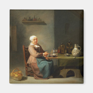 Aimant Une femme dans une cuisine