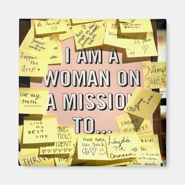 Aimant Une femme en mission, motivation (Devant)