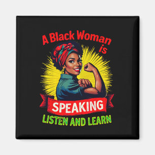 Aimant Une Femme Noire Parle Écouter Histoire Noire Lun