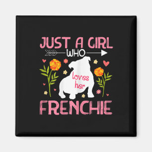 Aimant Une fille qui aime son Français French Bulldog 2