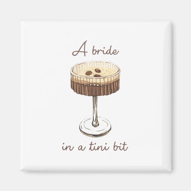 Aimant Une mariée dans un tout petit peu mariée humour ma (Devant)