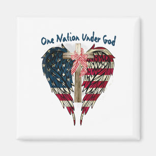 Aimant Une nation sous Dieu Drapeau 4 juillet Patriotique
