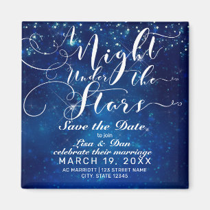 Aimant Une nuit sous les étoiles Mariage bleu Enregistrer