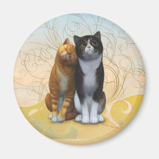 Aimant Une paire de chats : l'amour est dans l'air ? tass