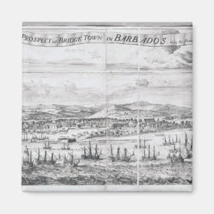 Aimant Une perspective de ville de pont en Barbade