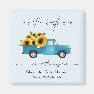 Aimant Une petite tournesol est en route Baby Shower