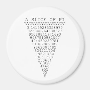 Aimant Une tranche de nombres de pi