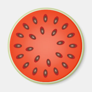 Aimant Une tranche de pastèque rouge