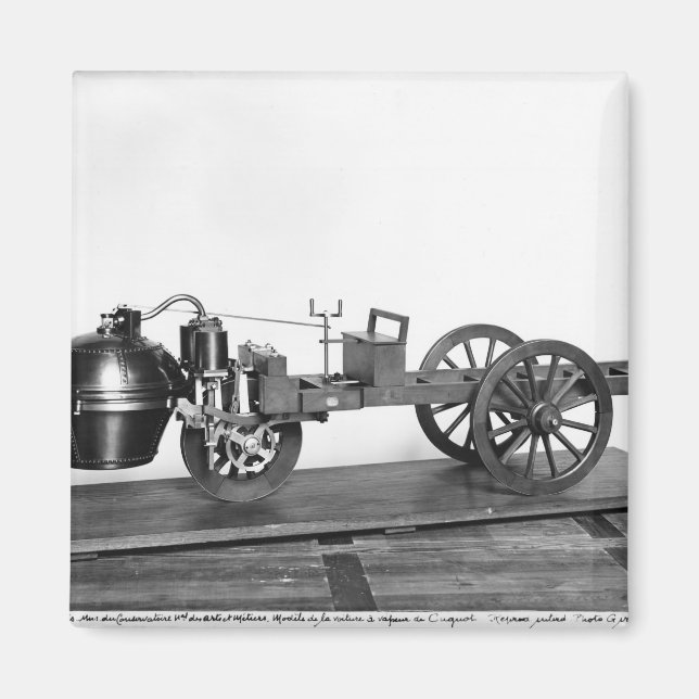 Aimant Une voiture à vapeur inventée (Devant)