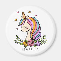 Unicorn mignon Whimsical Girl Nom personnalisé