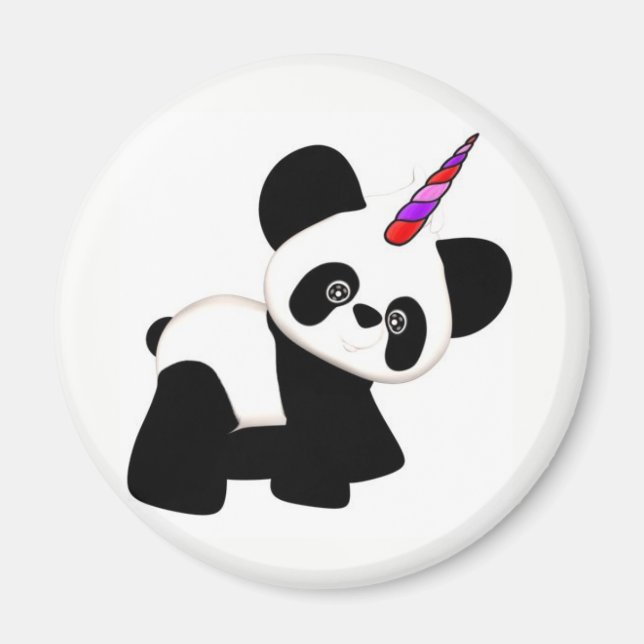 Aimant Unicorn Panda. Pandacorn (Devant)
