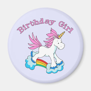 Aimant Unicorn Rainbow Birthday Girl
