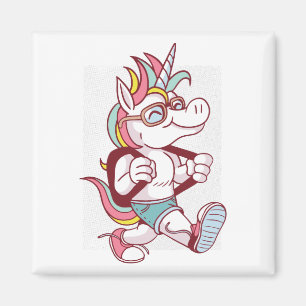 Aimant Unicorn Va À L'École