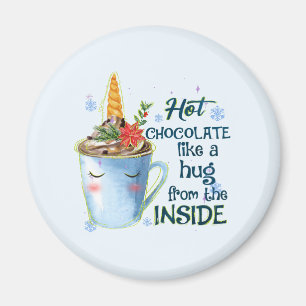 Aimant Unicorne au chocolat chaud Cosy Unicorn Winter
