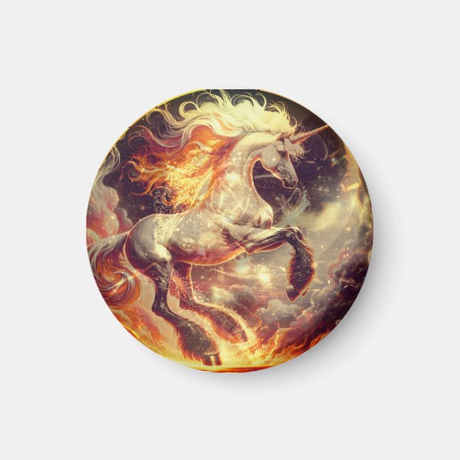 Aimant Unicorne Fire (Devant)