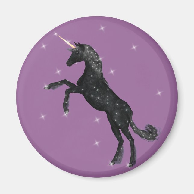 Aimant Unicorne noire (Devant)