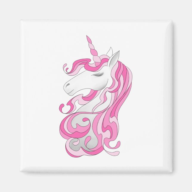 Aimant Unicorne rose (Devant)