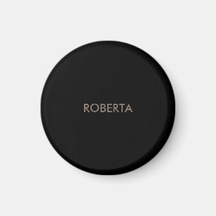 Aimant Unique moderne Black Grey Ajouter son propre nom