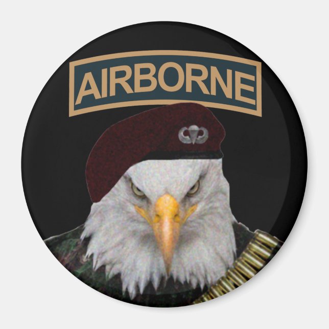 Aimant Unités aéroportées style armée aigle (Devant)