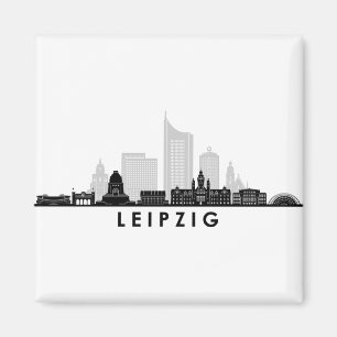 Aimant Université LEIPZIG Allemagne City Skyline Silhoue