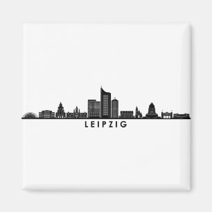 Aimant Université LEIPZIG Allemagne City Skyline Silhoue