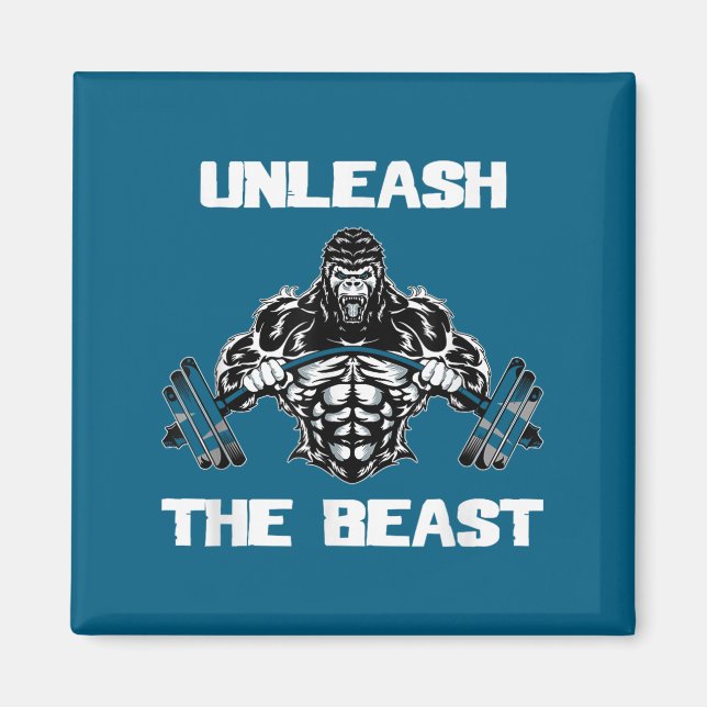 Aimant Unleahe Gorilla Bodybuilding Motivational Gift  (Devant)