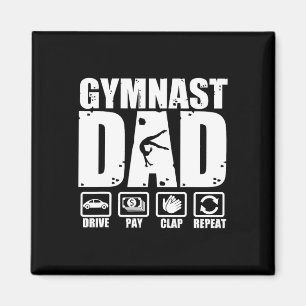 Aimant Unny Gymnast Papa Fière Gymnastique Père Humour Gr