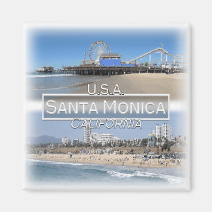 Aimant US0143 Amérique, États-Unis, Père Noël Monica Frid