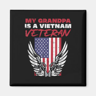 Aimant Us Drapeau Mon grand-père Vietnam Vétérinaire Jour