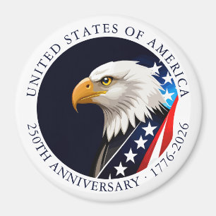 Aimant USA 250e anniversaire aigle chauve patriotique 