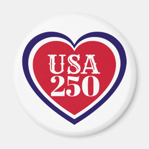 Aimant USA 250e Anniversaire Patriotique Rouge Blanc Bleu