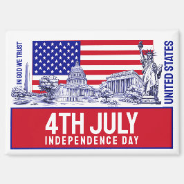 Aimant USA Amérique Drapeau Monument Illustration Souveni