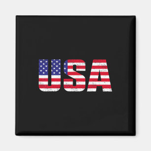Aimant Usa Chemise Patriotique Drapeau Américain Hommes F