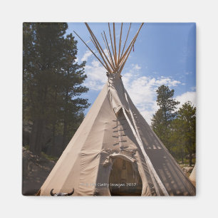 Aimant USA, Dakota du Sud, teepee indienne traditionnelle