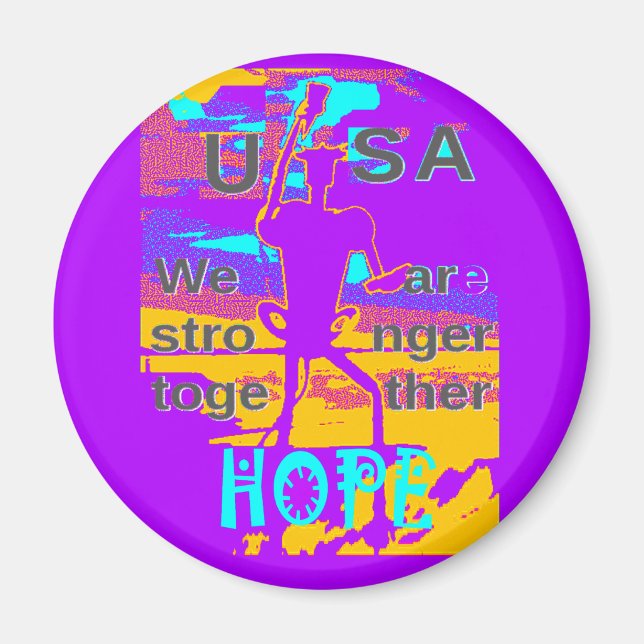 Aimant USA Hope : Nous sommes plus forts ensemble (Devant)
